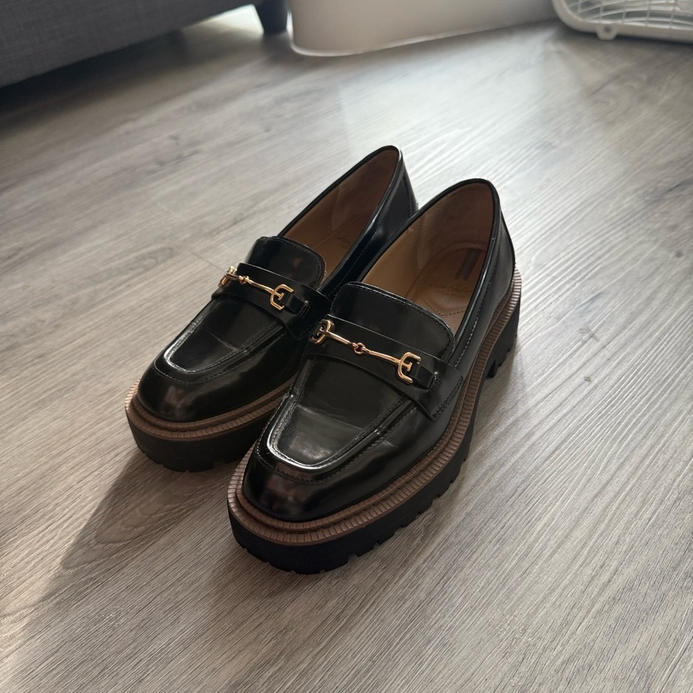 Sam Edelman Womens Laurs Lug Sole Loafer Black Size 6.5M